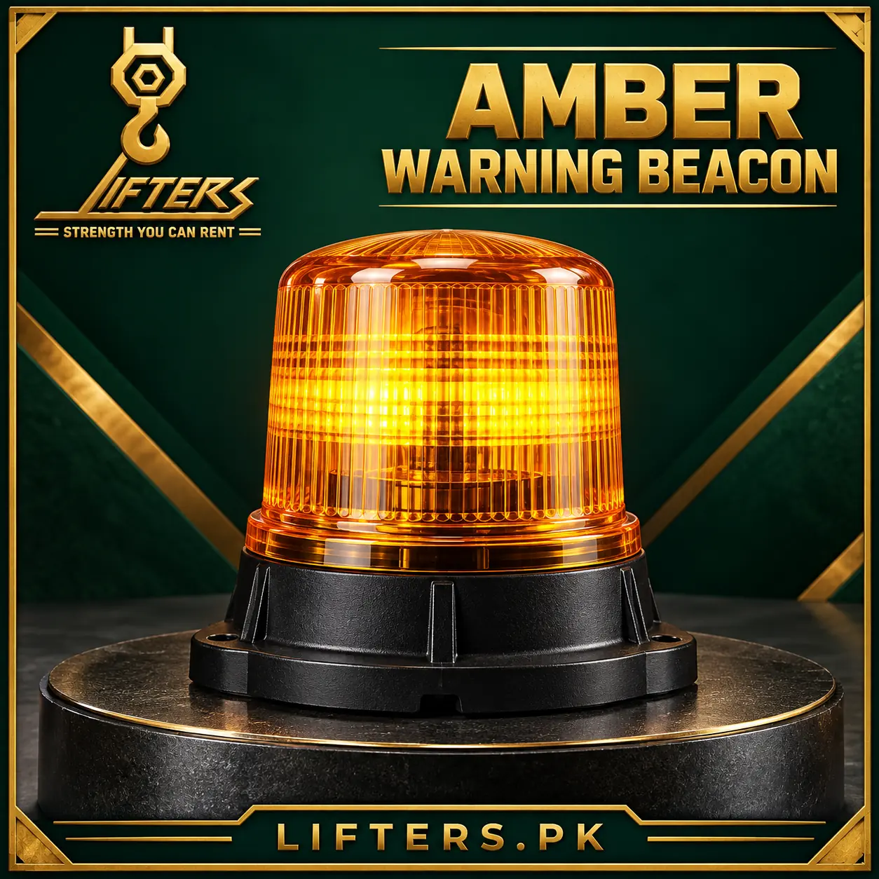 Lifters.pk amber warning beacon product mockup