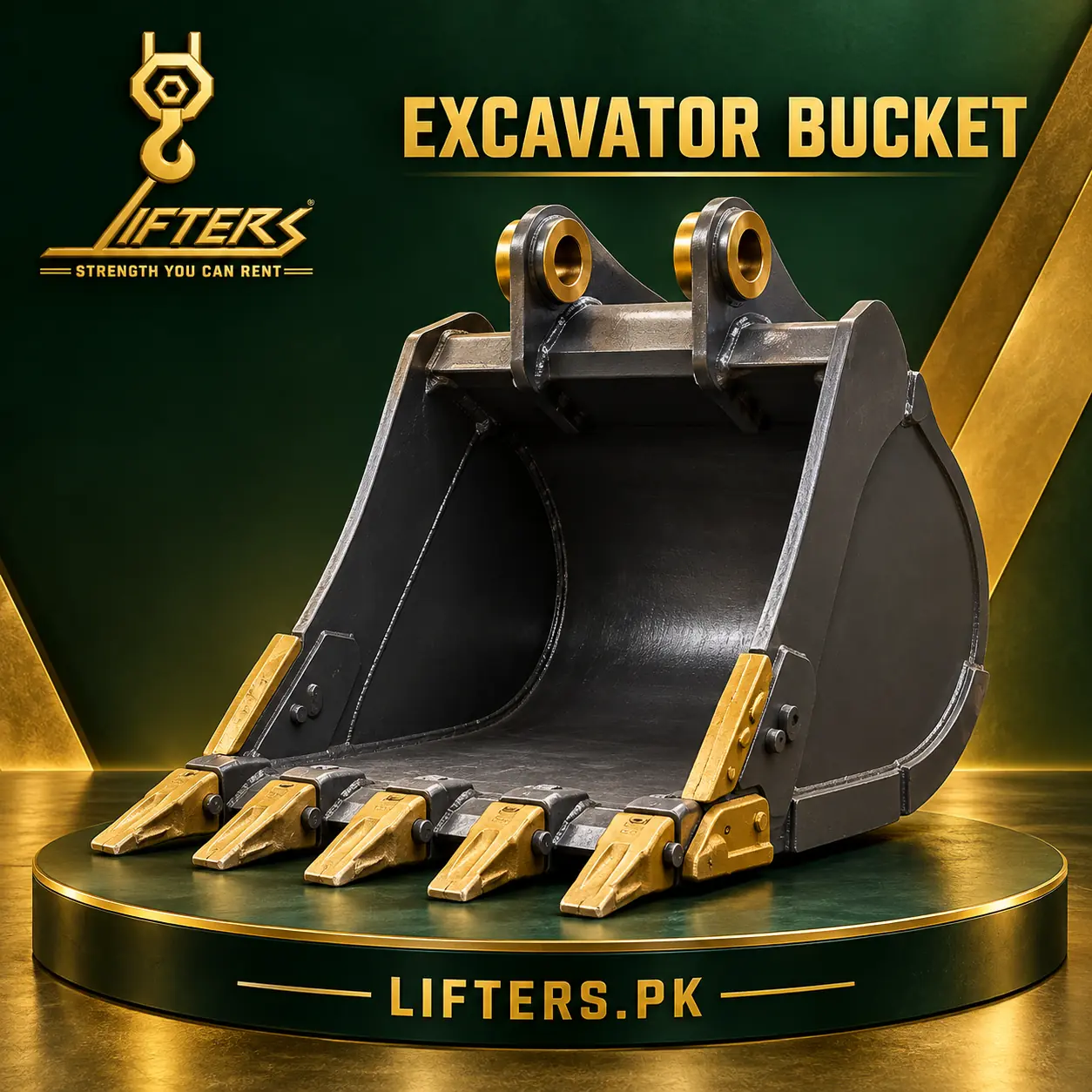 Lifters.pk excavator bucket attachment mockup
